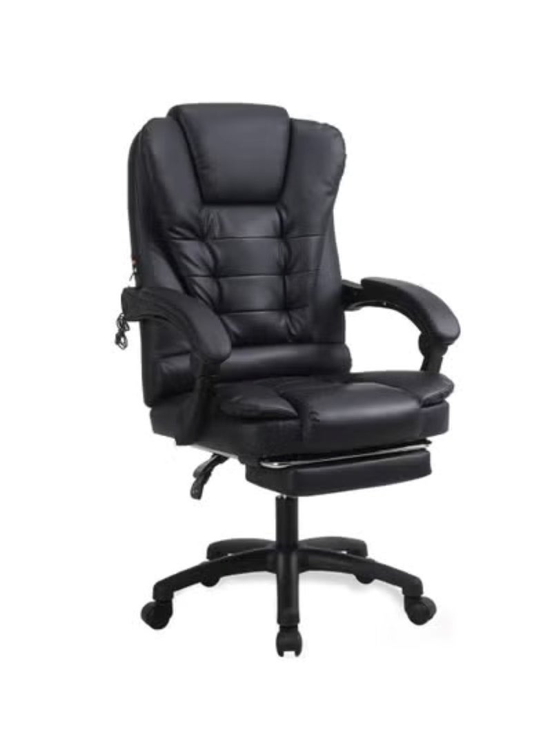 Huitich Black Leather Multi-Purpose Office Chair - Image 1